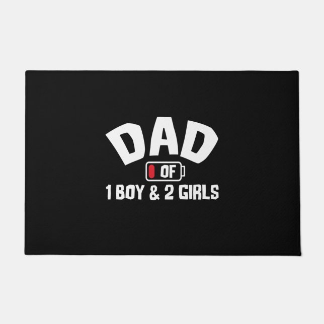 Grandfather Quotes | Dad Of One Boy Doormat (Front)