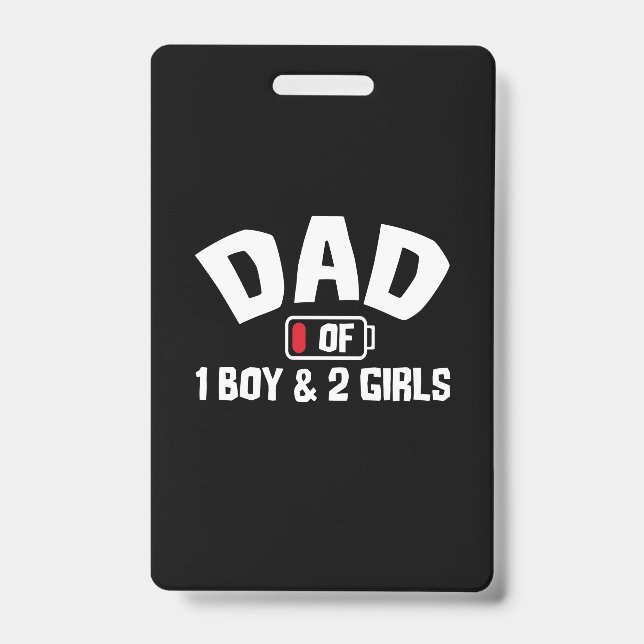Grandfather Quotes | Dad Of One Boy ID Badge (Front)