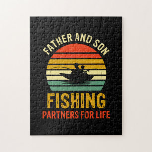 Grandfather Quotes Father And Son Fishing Partner Jigsaw Puzzle