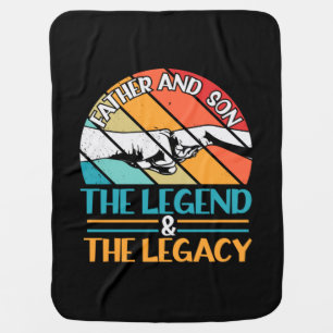 Grandfather Quotes   Father And Son The Legend Baby Blanket