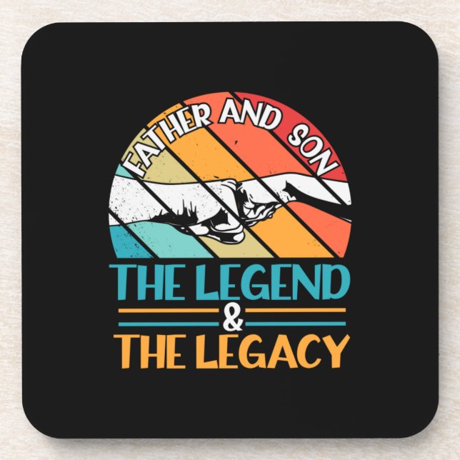 Grandfather Quotes | Father And Son The Legend Coaster (Front)