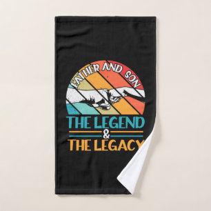 Grandfather Quotes   Father And Son The Legend Hand Towel