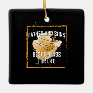 Grandfather Quotes Father And Sons Best Friend Ceramic Ornament