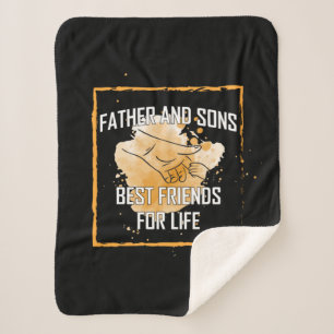 Grandfather Quotes   Father And Sons Best Friend Sherpa Blanket