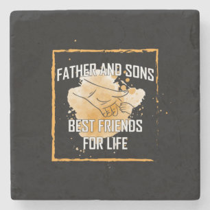 Grandfather Quotes   Father And Sons Best Friend Stone Coaster