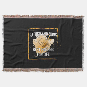 Grandfather Quotes   Father And Sons Best Friend Throw Blanket