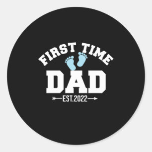 Grandfather Quotes   First Time Dad 2022 Classic Round Sticker