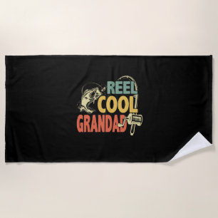 Grandfather Quotes Fishing Cool Grandad Beach Towel