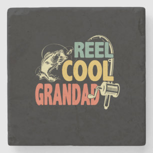 Grandfather Quotes   Fishing Cool Grandad Stone Coaster