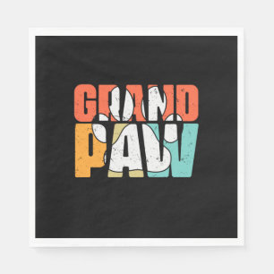 Grandfather Quotes Grandpaw Dog Napkin
