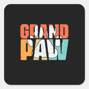Grandfather Quotes   Grandpaw Dog Square Sticker