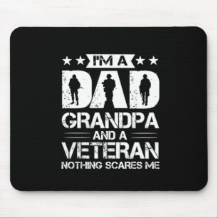 Grandfather Quotes   I Am A Dad And A Veteran Mouse Mat