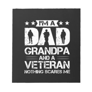 Grandfather Quotes   I Am A Dad And A Veteran Notepad