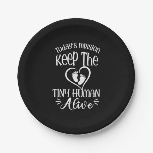 Grandfather Quotes Keep The Tiny Human Alive Paper Plate