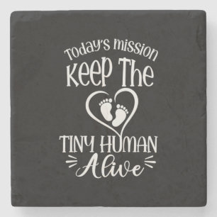 Grandfather Quotes Keep The Tiny Human Alive Stone Coaster