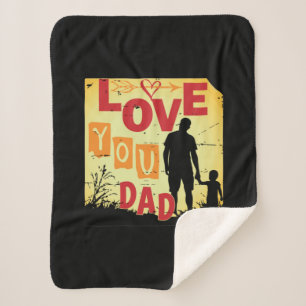 Grandfather Quotes   Love You Dad Sherpa Blanket
