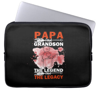 Grandfather Quotes | Papa And Grandson Laptop Sleeve