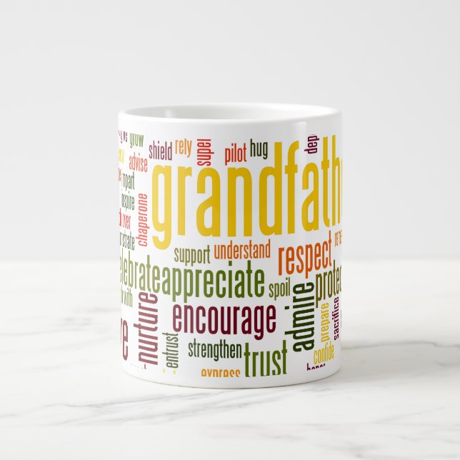 Grandfather Word Cloud Mug (Front)