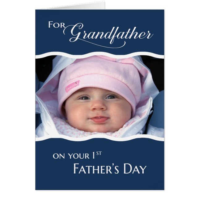Grandfather's 1st Father's Day  - Photo Card (Front)