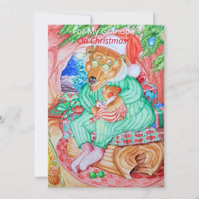 Grandfather's Christmas Greeting Card  (Front)