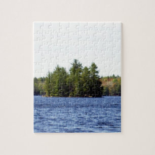 Grandfather's Peaceful Lake Scene Jigsaw Puzzle