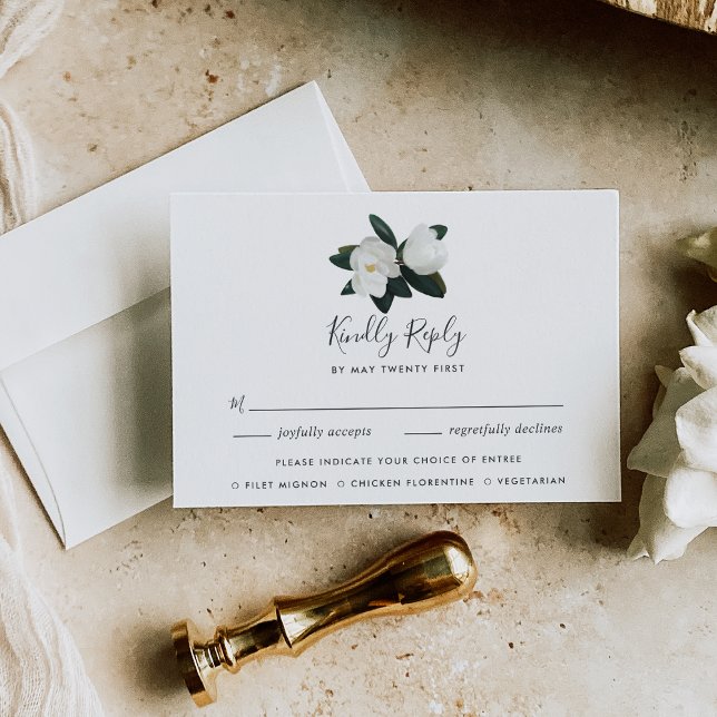 Grandiflora RSVP Card with Meal Choice (Creator Uploaded)