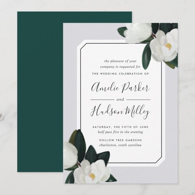 Grandiflora Wedding Invitation (Front/Back)