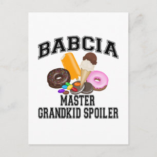 Grandkid Spoiler Babcia Postcard