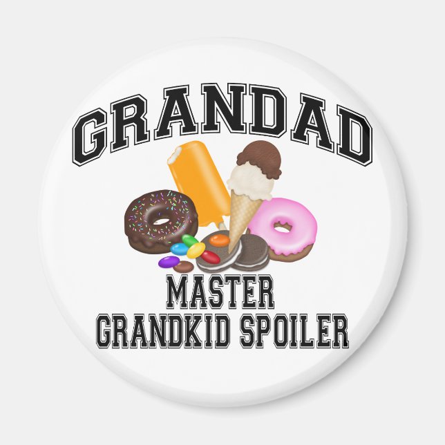 Grandkid Spoiler Grandad Magnet (Front)