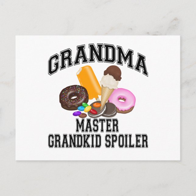Grandkid Spoiler Grandma Postcard (Front)