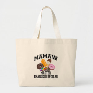 Grandkid Spoiler Mamaw Large Tote Bag