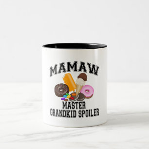 Grandkid Spoiler Mamaw Two-Tone Coffee Mug