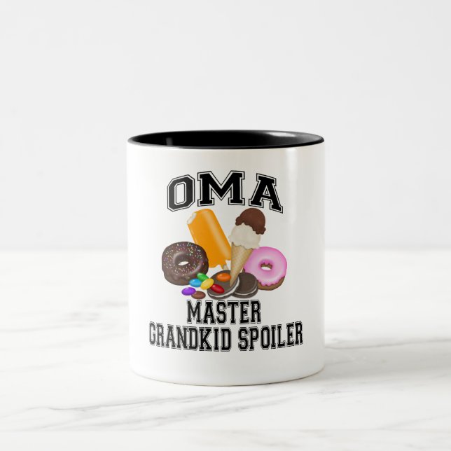 Grandkid Spoiler Oma Two-Tone Coffee Mug (Center)