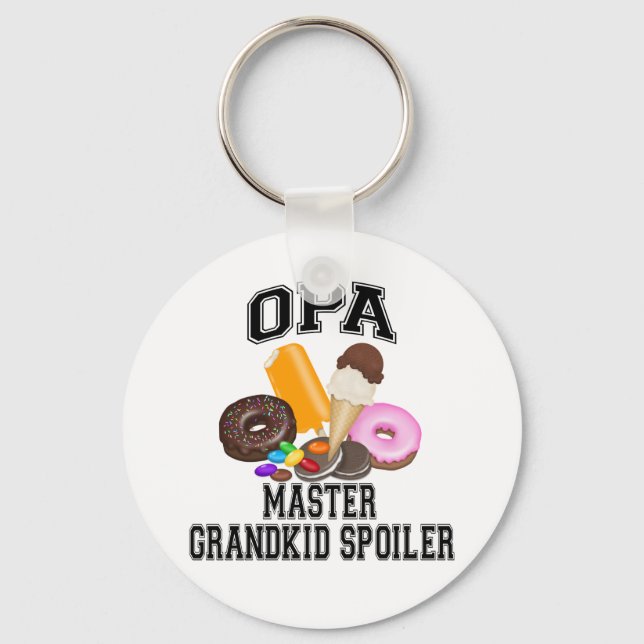 Grandkid Spoiler Opa Key Ring (Front)