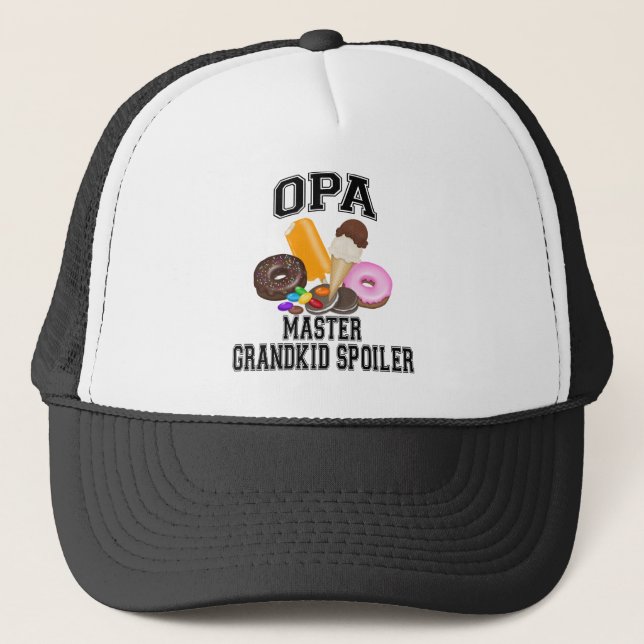 Grandkid Spoiler Opa Trucker Hat (Front)