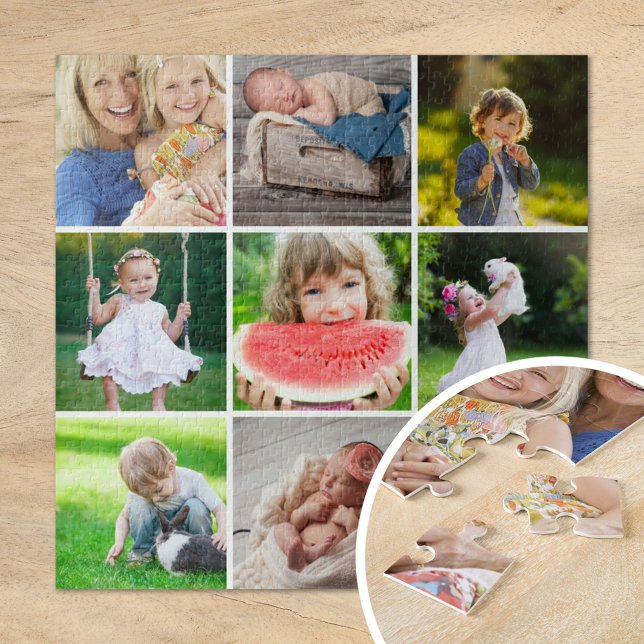 Grandkids 9 Square Photo Instagram Collage Jigsaw Puzzle (Creator Uploaded)