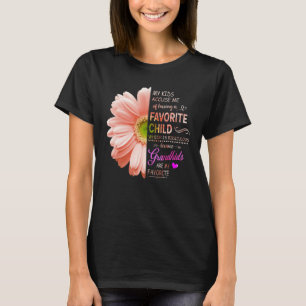 Grandkids Are My Favorite Grandma Mother's Day Fl T-Shirt
