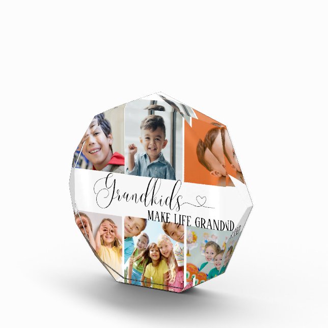 Grandkids Collage For Grandma Gift Photo Blocks (Right)