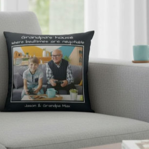Grandkids Gift For Grandpa Funny Saying Cushion