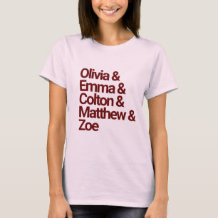 Grandkids List Five Grandchildren Blush Burgundy T-Shirt