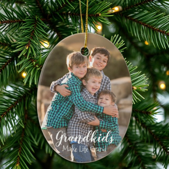 Grandkids Make Life Grand Ceramic Tree Decoration (Creator Uploaded)