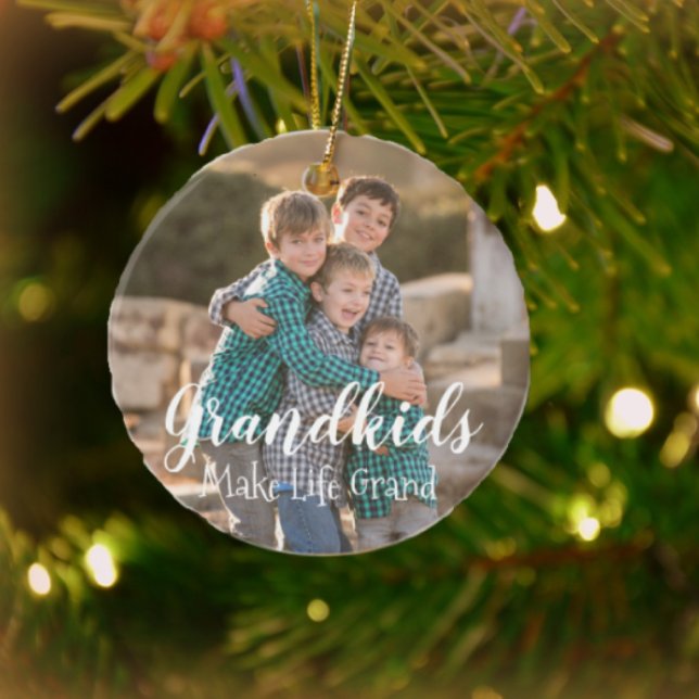 Grandkids Make Life Grand Ceramic Tree Decoration (Creator Uploaded)