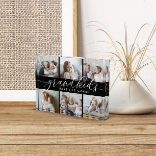 Grandkids Make Life Grand   Collage Photo Block