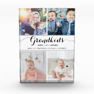 Grandkids Make Life Grand Gift Collage Photo Block