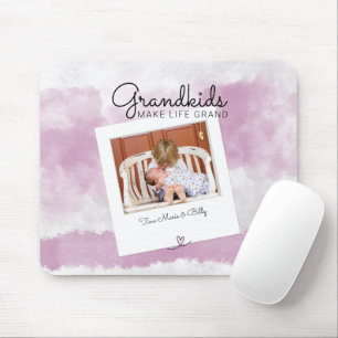 Grandkids Make Life Grand Grandchildren Photo Mouse Mat