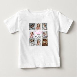 Grandkids Make Life Grand Grandma 8-Photo Custom  Baby T-Shirt