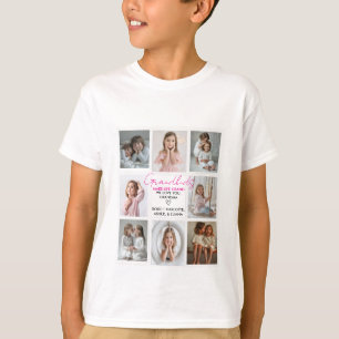 Grandkids Make Life Grand Grandma 8-Photo Custom T-Shirt