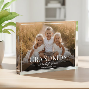 Grandkids Make Life Grand Grandparent Gift Photo