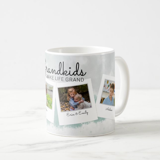 Grandkids Make Life Grand Grandparents Coffee Mug (Front Right)
