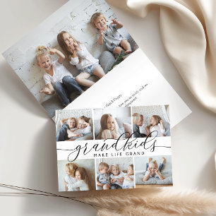 Grandkids Make Life Grand   Grandparents Day Photo Card